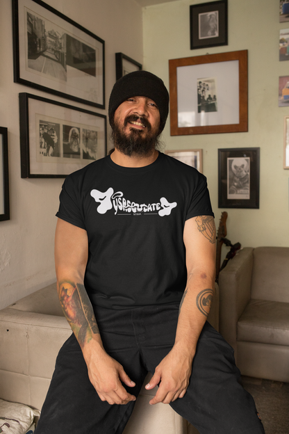 Dysregulated with DBT Skill S.T.O.P.- White Font and Black Shirt